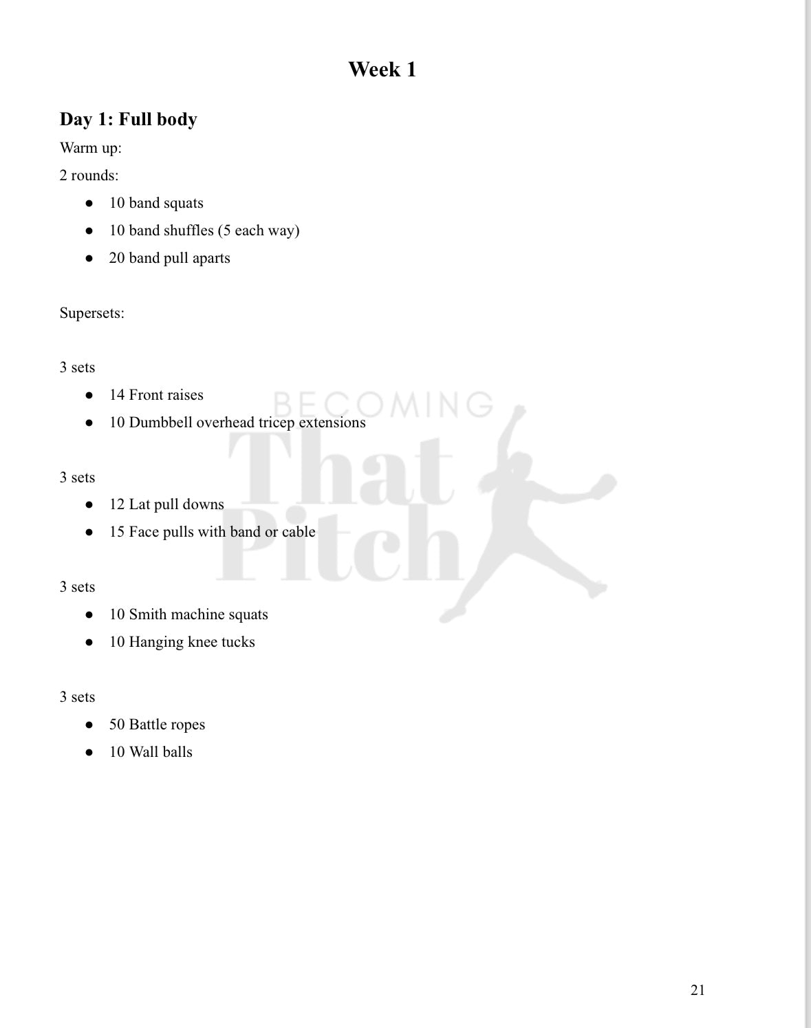 13 Week Pitching Training Guide for the Offseason (for all pitching levels) E-BOOK